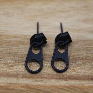 Black Zipper Earrings